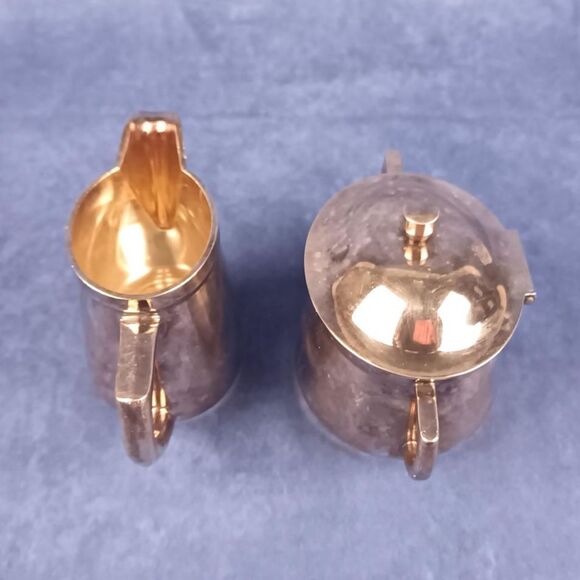 Cromargan Vintage Thick Gauge Silver Plated Sugar Milk Dish Set Made In Germany - Picture 2 of 10